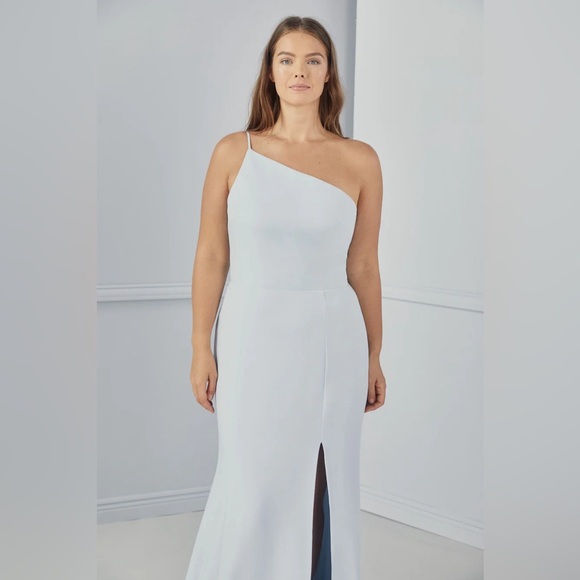 Amsale Sloan Bridesmaid Dress in Ivory - Picture 2 of 7